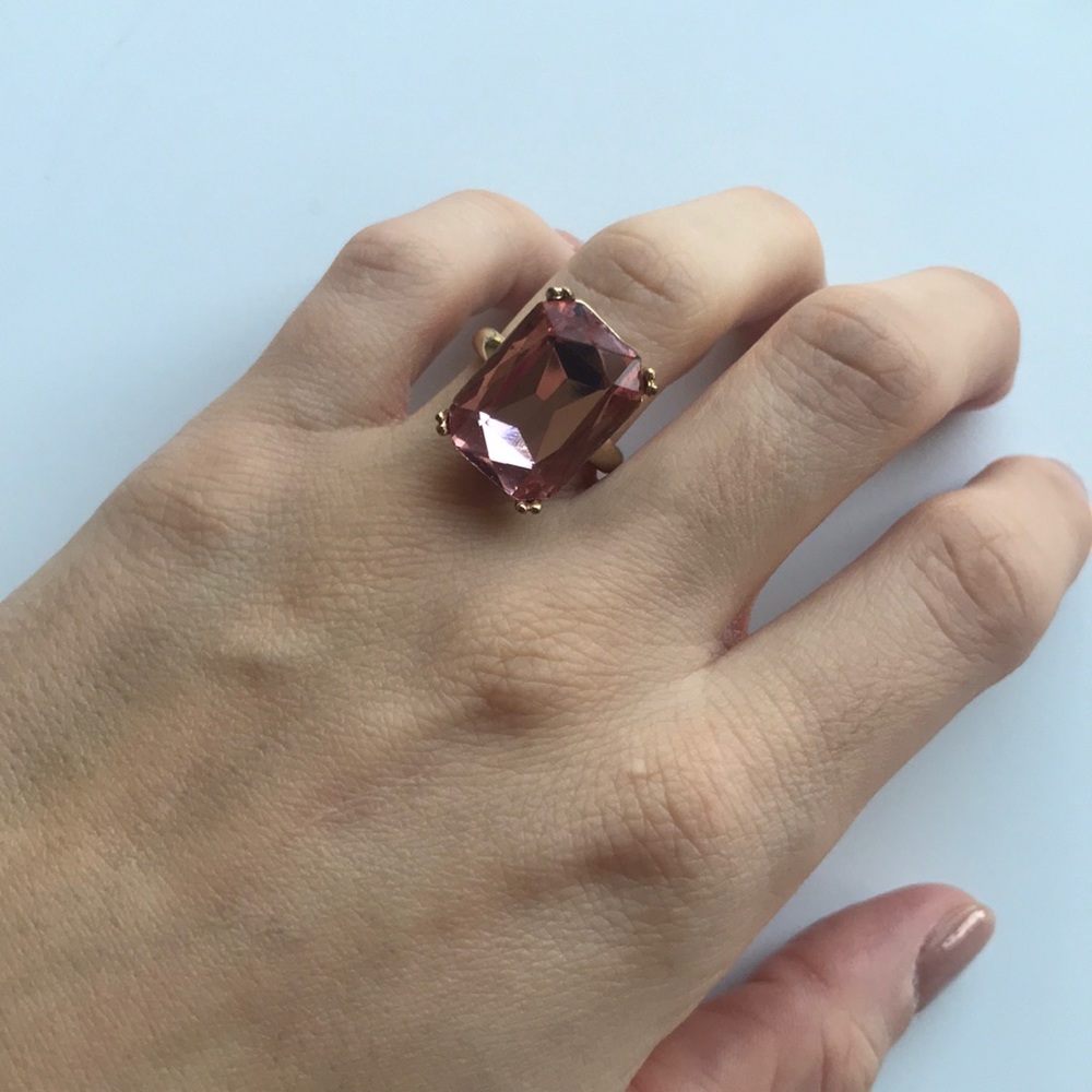 Pink Champagne Rectangle Ring